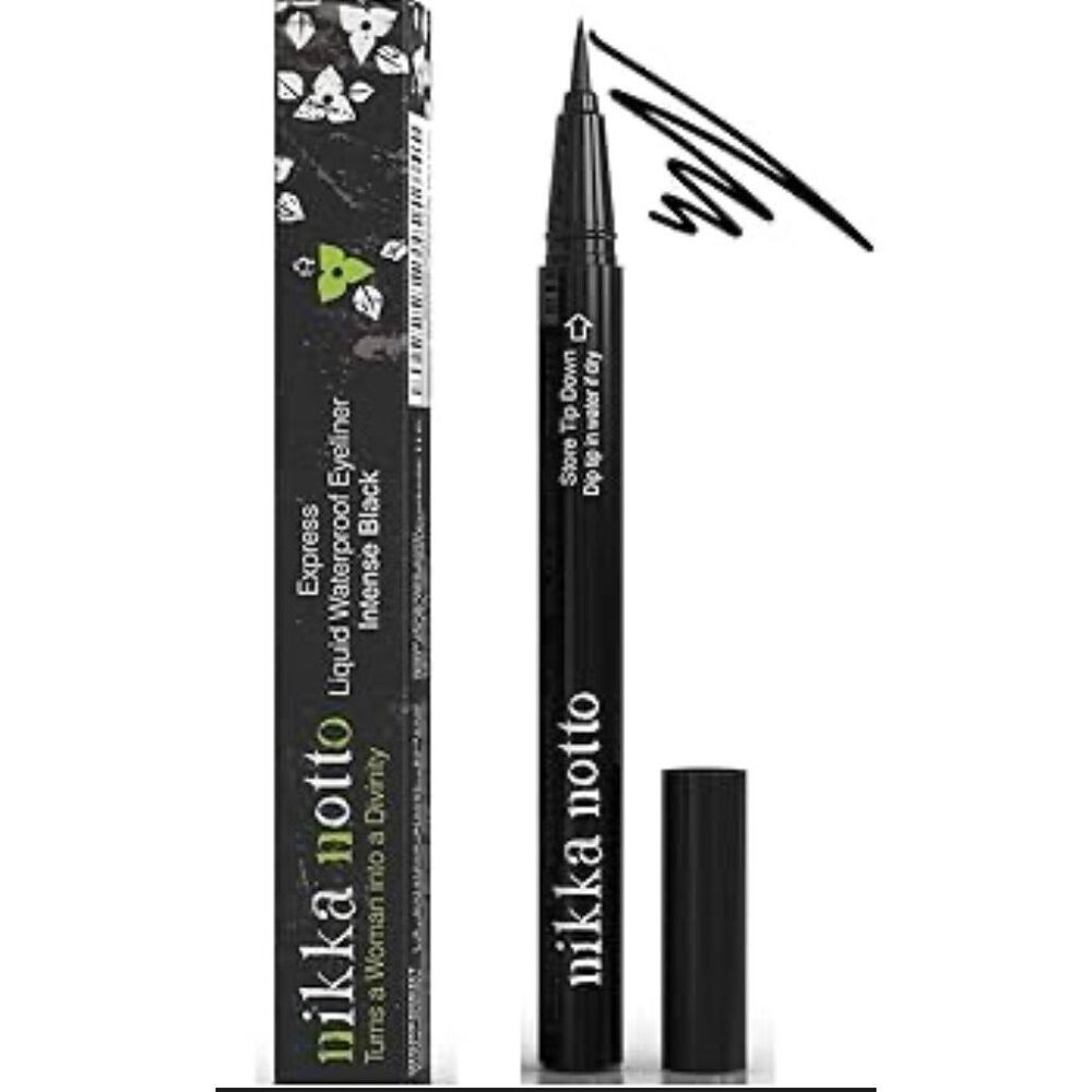 Nikka Notto Express Liquid Waterproof Eyeliner Intense Black Beauty Makeup